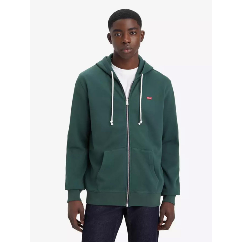 Sweat zippé à capuche original vert homme - Levi's