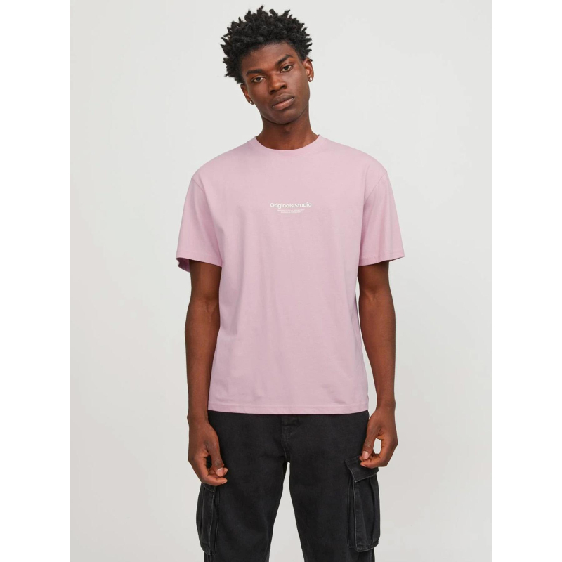 T-shirt imprimé originals studio rose homme - Jack & Jones