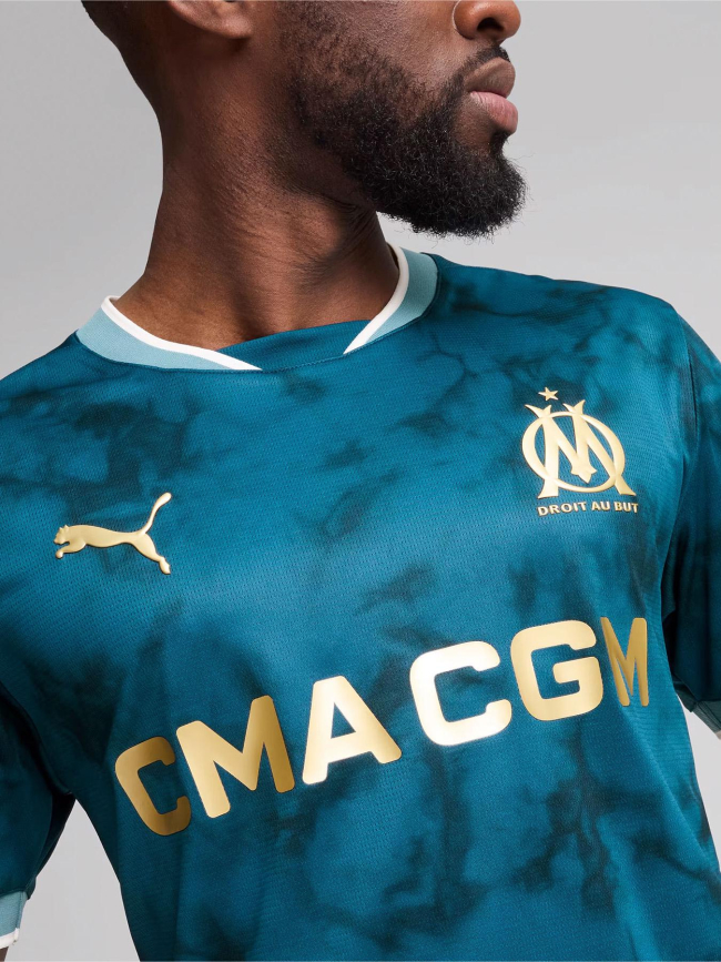 Maillot de football OM away extérieur 24/25 bleu homme - Puma