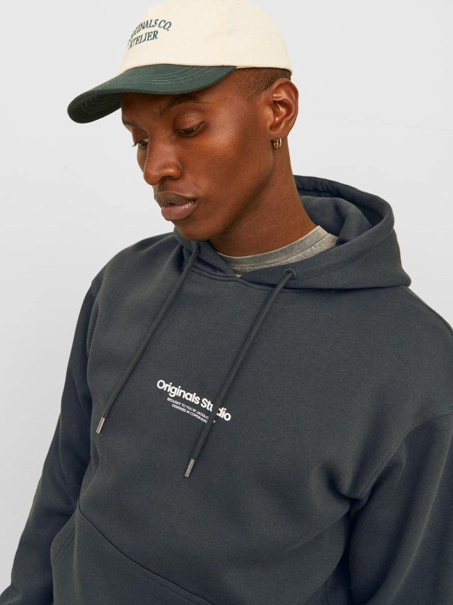 Sweat à capuche vesterbro vert foncé homme - Jack & Jones