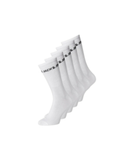 Pack de 5 paires de chaussettes basic logo blanc - Jack & Jones