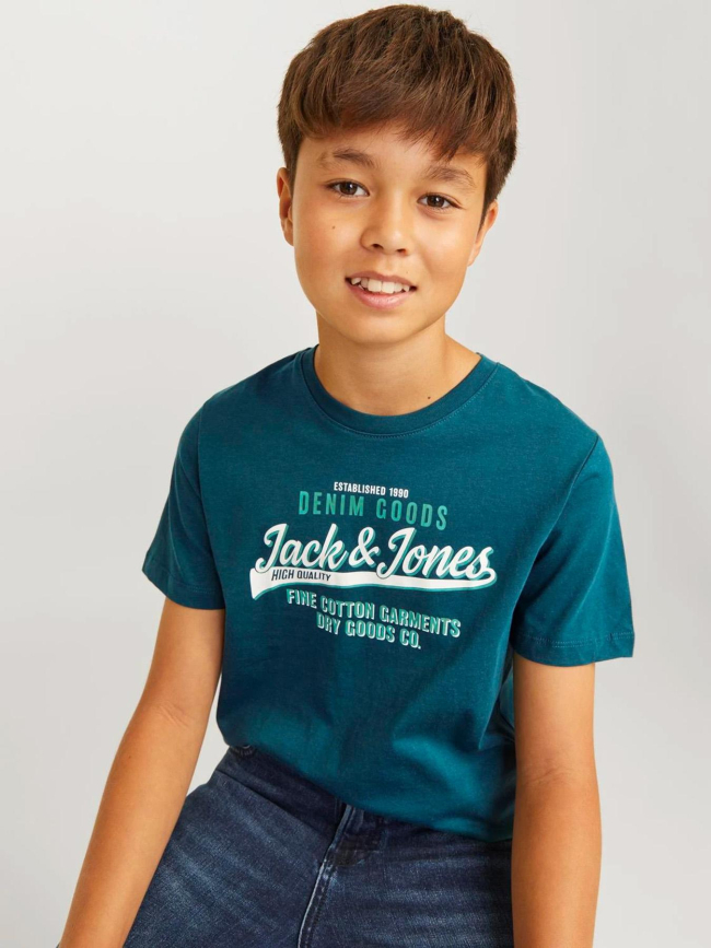 T-shirt logo vert garçon - Jack & Jones