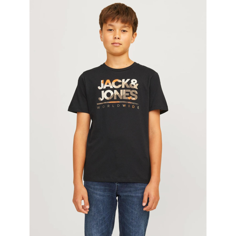 T-shirt luke imprimé camouflage noir enfant - Jack & Jones