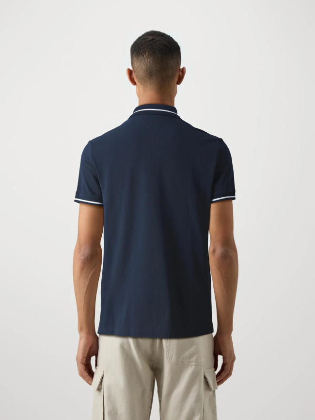 Polo regular tipping bleu marine homme - Tommy Jeans