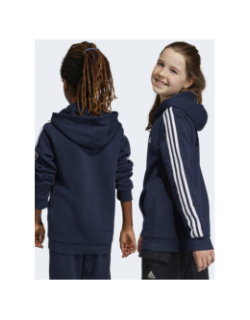 Sweat à capuche zipé bleu marine enfant - Adidas