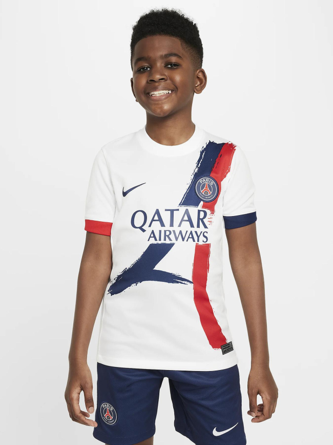 Maillot football PSG extérieur 24/25 blanc enfant - Nike