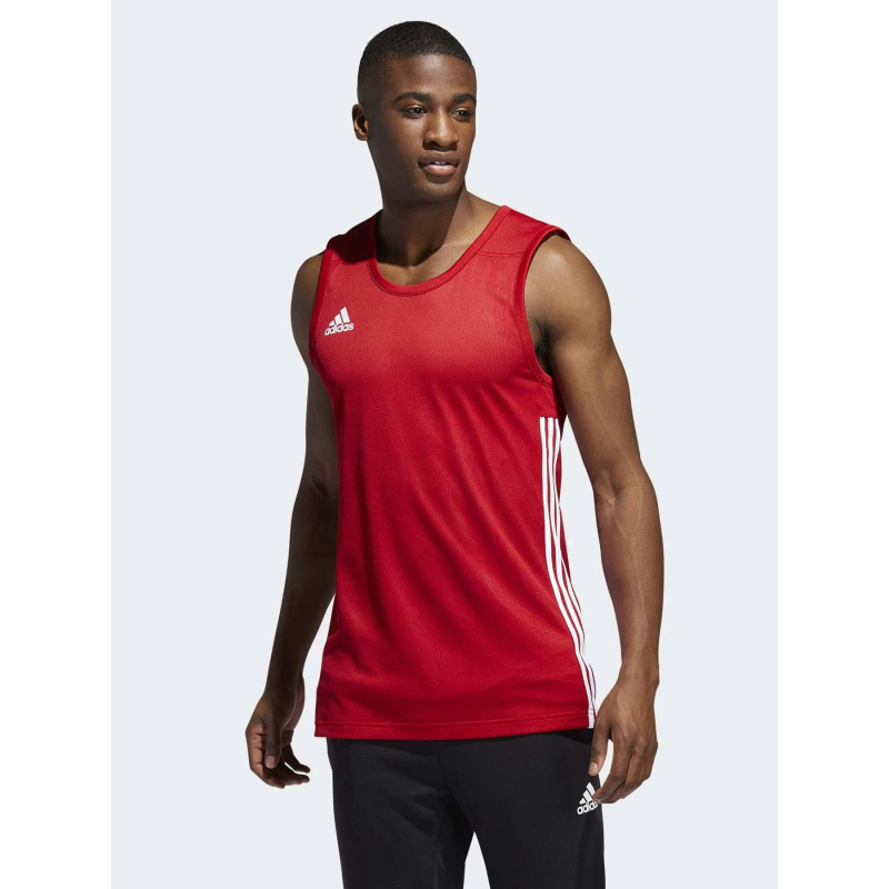 Maillot de basketball reversible rouge blanc enfant- Adidas