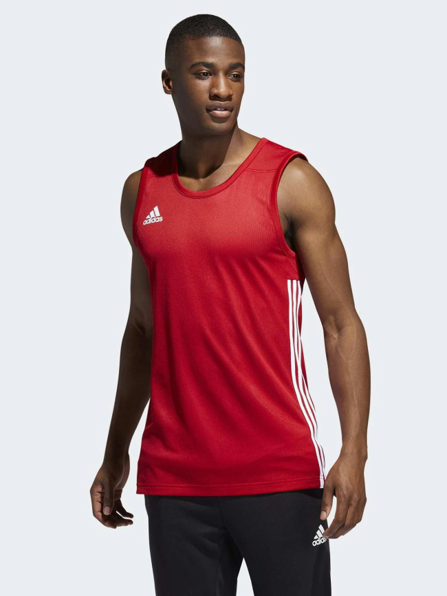 Maillot de basketball reversible rouge blanc enfant- Adidas