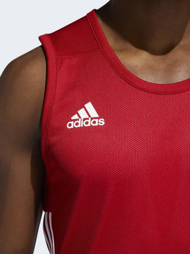 Maillot de basketball reversible rouge blanc enfant- Adidas