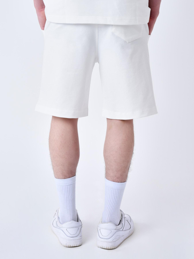 Short jogging logo brodé blanc homme - Project X Paris