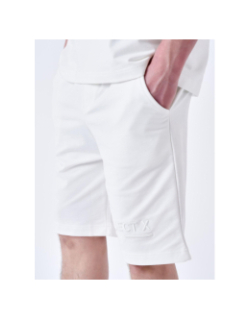 Short jogging logo brodé blanc homme - Project X Paris