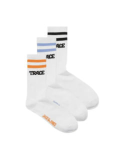 Pack de 3 paires de chaussettes jactrace tennis blanc homme - Jack &