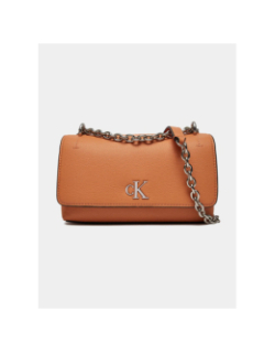 Sac bandoulière minimal mono orange femme - Calvin Klein Jeans