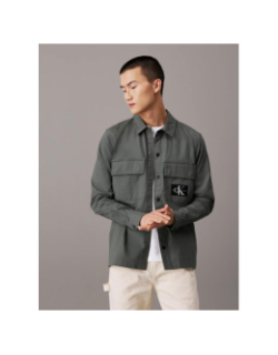 Chemise cargo overshirt gris homme - Calvin Klein Jeans