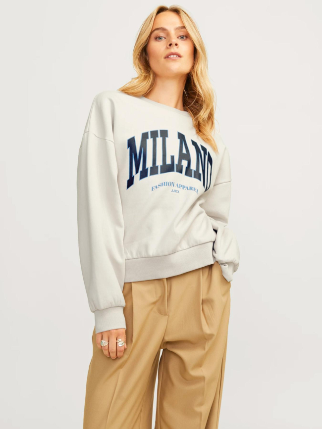 Sweat jxmerle rlx beige femme - JJXX