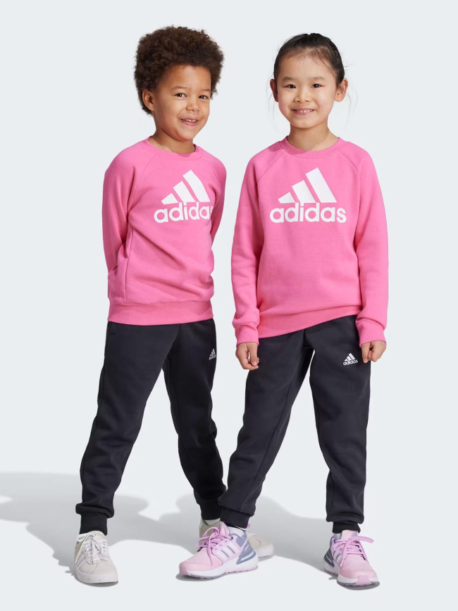 Ensemble sweat jogging lk bos rose noir fille - Adidas