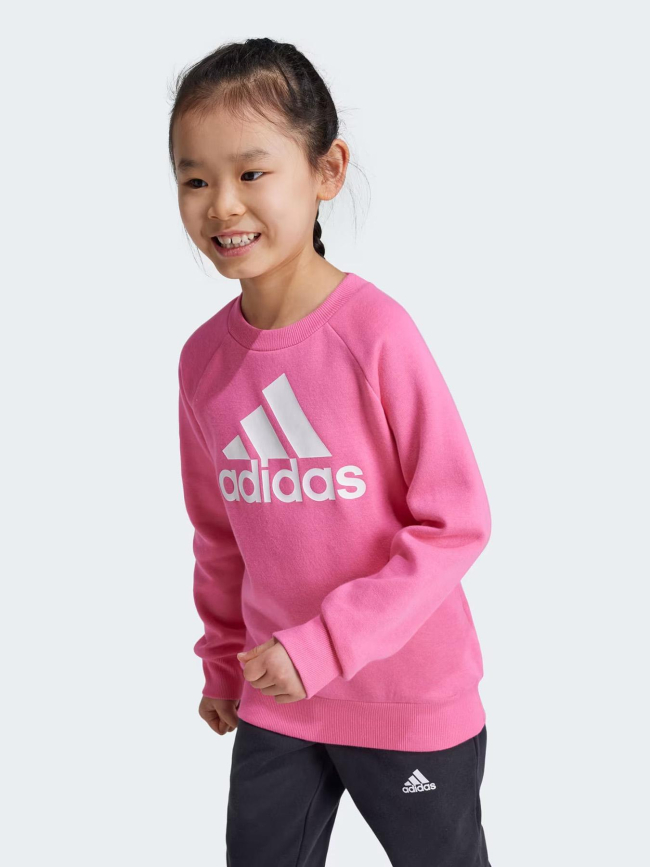 Ensemble sweat jogging lk bos rose noir fille - Adidas