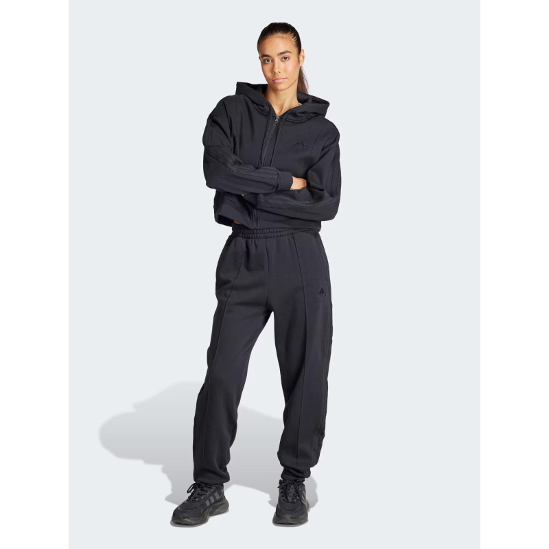 Ensemble sweat zippé jogging noir femme - Adidas