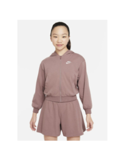 Sweat zippé à capuche nsw swoosh violet fille - Nike