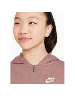 Sweat zippé à capuche nsw swoosh violet fille - Nike