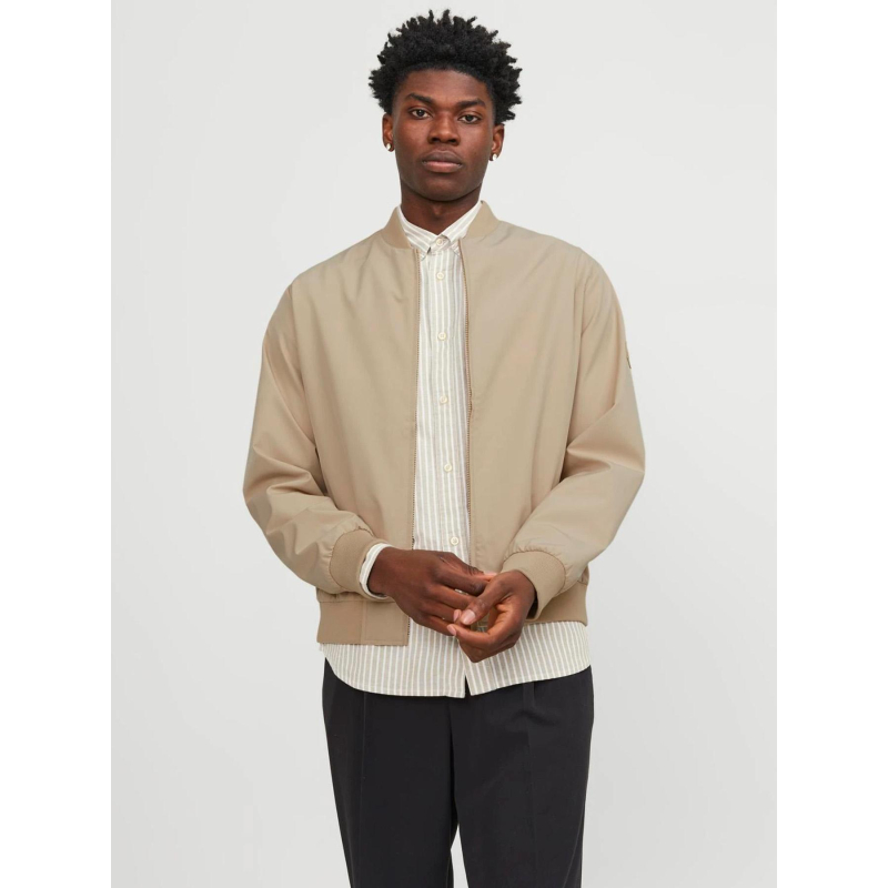 Veste bomber illusion beige homme - Jack & Jones