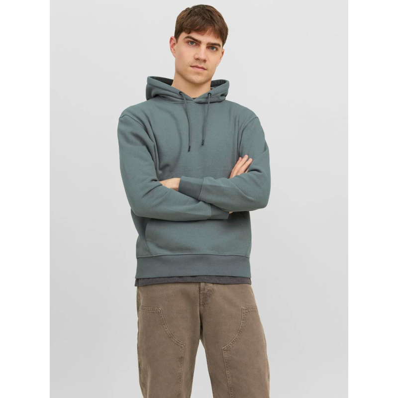 Sweat à capuche star basic uni kaki clair homme - Jack & Jones