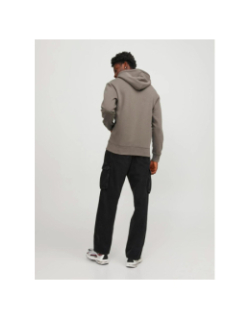 Sweat à capuche star basic uni kaki homme - Jack & Jones