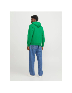 Sweat à capuche star basic uni vert homme - Jack & Jones