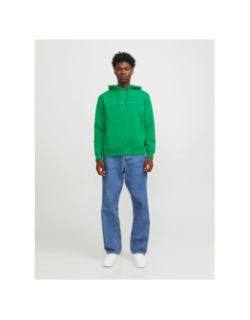 Sweat à capuche star basic uni vert homme - Jack & Jones