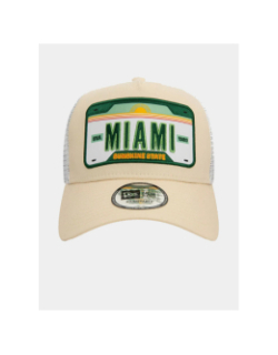 Casquette trucker miami beige adulte - New Era