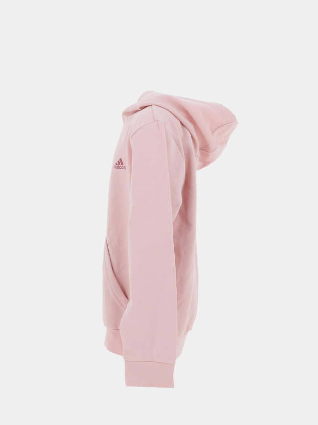 Sweat à capuche logo rose fille - Adidas