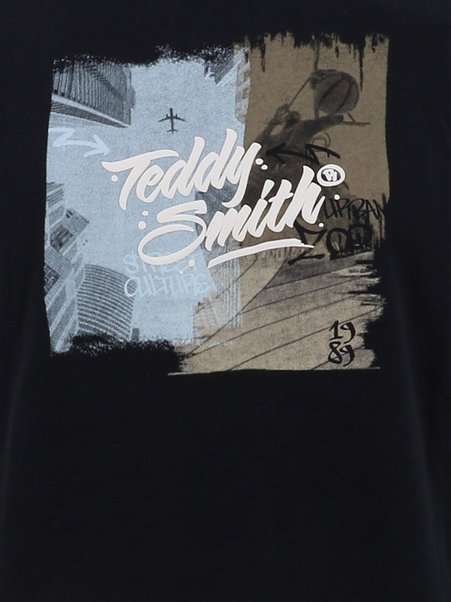 T-shirt t-boy mc jr noir garçon - Teddy Smith