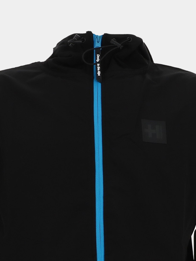 Veste zippée à capuche parker noir bleu homme - Helvetica