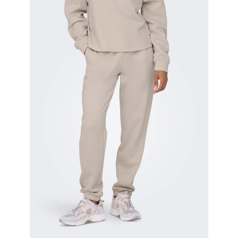 Jogging uni comfort brush beige femme - Only