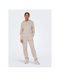 Jogging uni comfort brush beige femme - Only