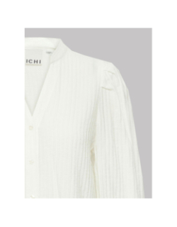 Chemisier uni cinavi blanc femme - Ichi