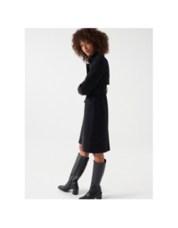 Trench coat zippé uni noir femme - Salsa