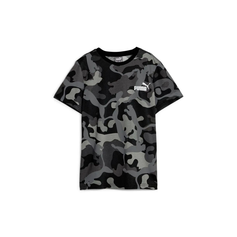 T-shirt camouflage noir gris garçon - Puma