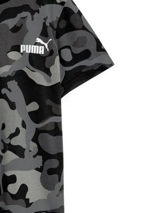 T-shirt camouflage noir gris garçon - Puma