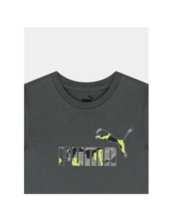 T-shirt logo camouflage gris garçon - Puma