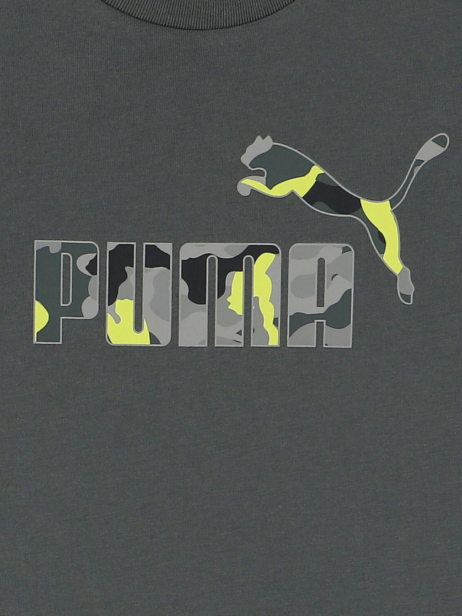 T-shirt logo camouflage gris garçon - Puma