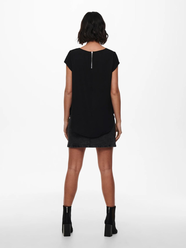 T-shirt vic solid top noir femme - Only