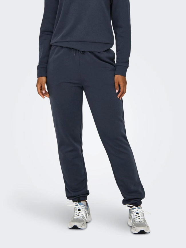 Jogging uni comfort brush bleu marine femme - Only