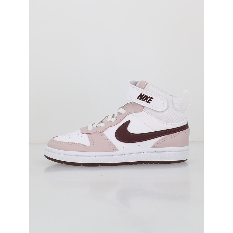 Baskets montantes court borough blanc rose enfant - Nike