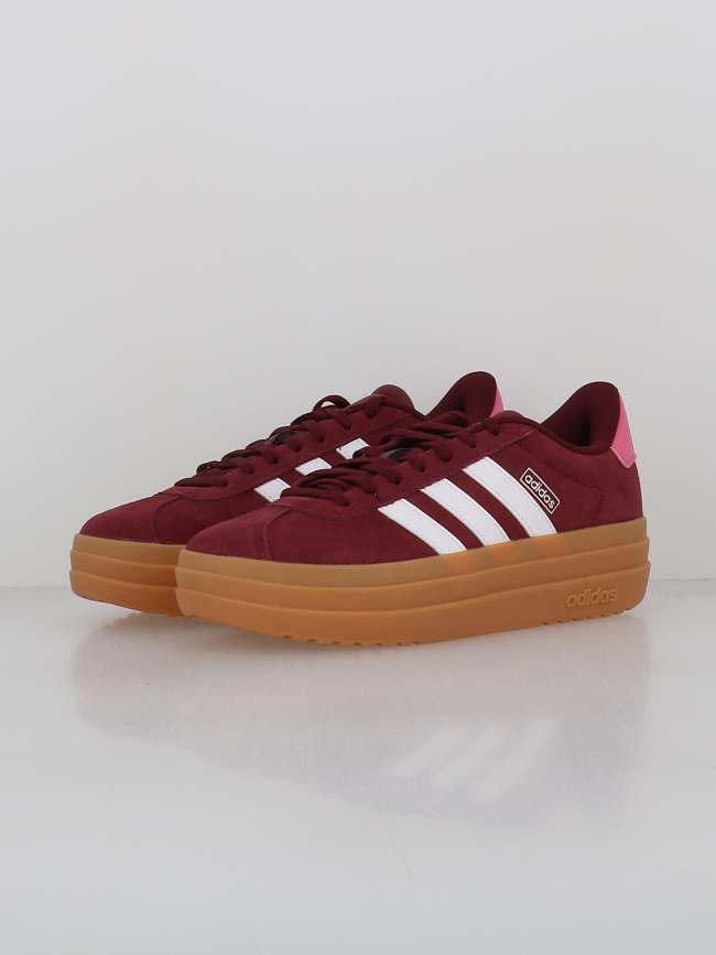 Baskets à plateforme vl court bold bordeaux femme - Adidas