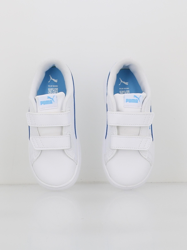 Baskets à scratch smash 3 monster blanc bleu enfant - Puma