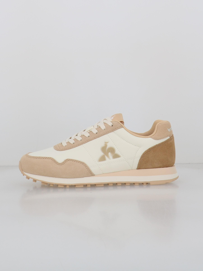 Baskets astra 2 optical beige blanc femme - Le Coq Sportif