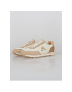 Baskets astra 2 optical beige blanc femme - Le Coq Sportif