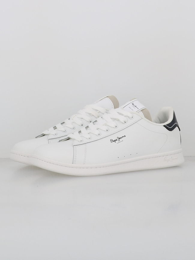 Baskets player basic en cuir blanc homme - Pepe Jeans