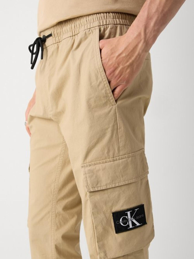 Pantalon cargo skinny whashed beige homme - Calvin Klein Jeans